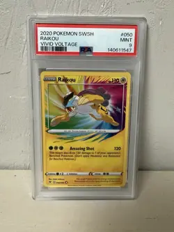Pokemon Raikou Vivid Voltage Card 050/185 Rare PSA 10 - Image 1