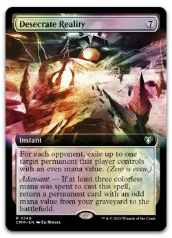 Desecrate Reality (Extended Art) #746 (Foil) NM Commander Masters CMM Magic MTG - Image 1