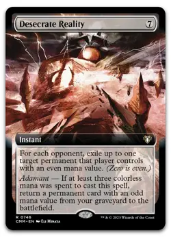 Desecrate Reality (Extended Art) #746 (NM) Commander Masters CMM Magic MTG - Image 1