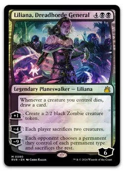 Liliana, Dreadhorde General #80 (Foil) (NM) Ravnica Remastered RVR Magic MTG - Image 1
