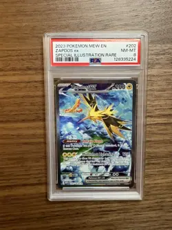 2023 POKEMON MEW EN-151 SPECIAL ILLUSTRATION RARE #202 ZAPDOS EX PSA 8 - Image 1