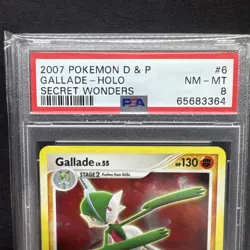 Pokemon Gallade Holo Rare 6/132 Diamond Pearl Secret Wonders PSA 8 NM - Image 2