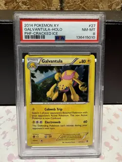 PSA 8 Galvantula Holo Cracked Ice Pokemon Phantom Forces Theme Deck #27 - Image 1