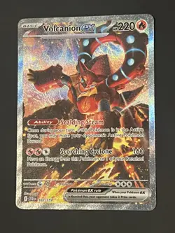 Pokemon TCG Volcanion ex 182/159 SV09: Journey Together SIR Holo - Image 1