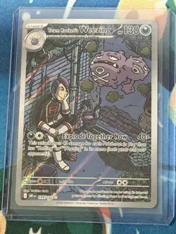 Pokemon Team Rocket's Weezing 199/182 Destined Rivals Illustration Rare LP NM C5 - Image 1