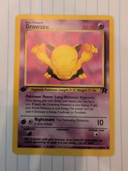 Pokemon Card 1st Edition Drowzee Vintage WOTC 54/82 Team Rocket NM - Image 1
