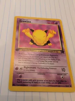 Pokemon Card 1st Edition Drowzee Vintage WOTC 54/82 Team Rocket NM - Image 3