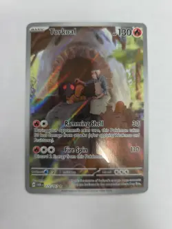Torkoal 172/167 Illustration Rare Twilight Masquerade TCG Pokemon Card NM - Image 1