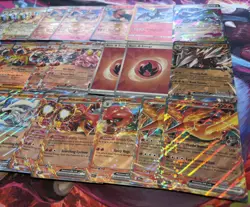 28 Pokemon TCG Fire Energy Holofoil EX | Mega EX | Pokeball Card Lot - Image 3