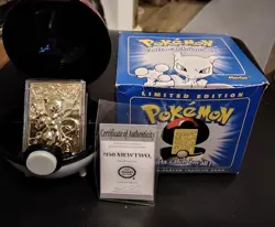 Pokemon Mewtwo 23k Gold-Plated Card & Pokeball Limited Edition 1999 - New - Image 2