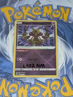 Radiant Alakazam 059/195 Swsh12: Silver Tempest Holo Pokemon Tcg Nm - Image 2
