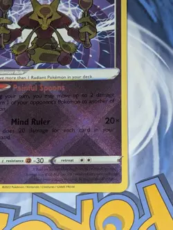 Radiant Alakazam 059/195 Swsh12: Silver Tempest Holo Pokemon Tcg Nm - Image 5
