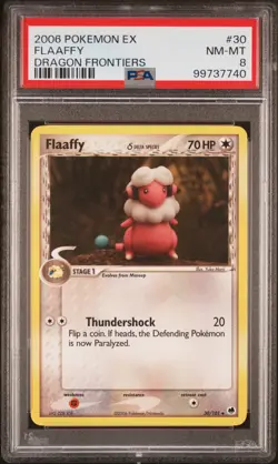 2006 POKEMON EX DRAGON FRONTIERS #30 FLAAFFY PSA 8 - Image 1