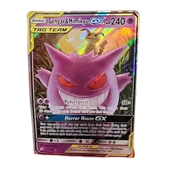 Gengar & Mimikyu GX 53/181 Sm-Team Up MP USED RARE POKEMON - Image 1