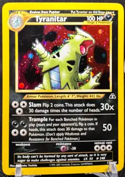 Pokemon Tyranitar 12/75 Neo Discovery Holo-Near Mint LP+ - Image 1