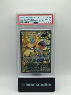 2025 POKEMON JOURNEY TOGETHER ILLUSTRATION RARE #186 HOP'S ZACIAN EX PSA 10 - Image 1