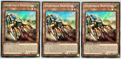 3 x INCH-EN001 Infinitrack Harvester - Secret Rare 1st Ed Near Mint YuGiOh Cards - Image 1