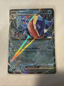 Pokemon TCG Stellar Crown Greninja EX Card 041/142 - STAMPED PROMO - Image 1