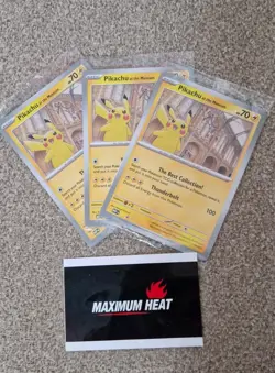 Pokemon TCG Pikachu National History Museum Jumbo Promo Card x3 - Image 1