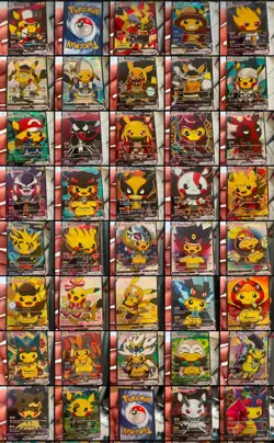 Pikachu VCOS Complete Set 55x Pokemon Cards Cosplay Holo Full Art Alt Art Card! - Image 1