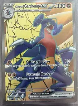 Pokemon TCG Cynthia's Garchomp EX 204 Scarlet & Violet Destined Rivals - Image 1