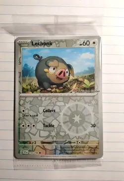 Lechonk Pokemon Center Stamp Exclusive 155/198 Holo Sealed - Image 1