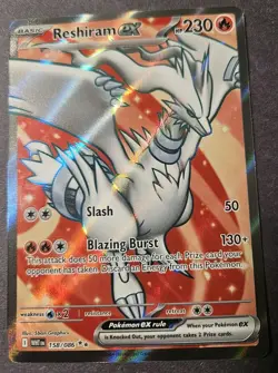 Reshiram ex 158/086 Full Art Ultra Rare White Flare Pokemon TCG Pack Fresh NM - Image 1