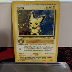 2001 French Pichu Neo Genesis Pokemon WOTC 12/111 Holo (With Swirl!) - Image 1