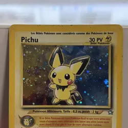 2001 French Pichu Neo Genesis Pokemon WOTC 12/111 Holo (With Swirl!) - Image 2