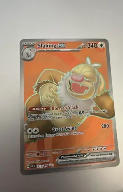 Pokemon TCG - Slaking ex 227/191 Sv08: Surging Sparks Holo - Full Art - NM - Image 1
