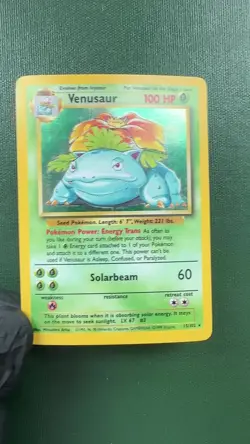 Pokemon Venusaur Base Set Unlimited Holo Rare #15/102 LP - Image 2