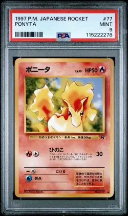 Ponyta Japanese Rocket Pokemon (1997) - PSA 9 - Image 1