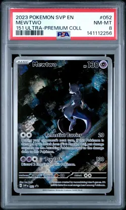 Mewtwo 052/165 151 Ultra-premium Collection Pokemon PSA 8 *256 - Image 1