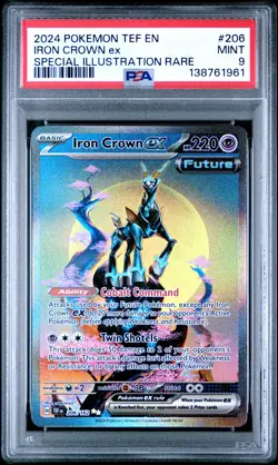 Iron Crown EX 206/162 Special Illustration Rare Pokemon PSA 9 *961 - Image 1