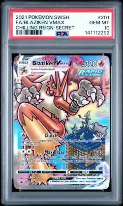 Blaziken Vmax 201/198 Secret Chilling Reign Pokemon PSA 10 *292 - Image 1