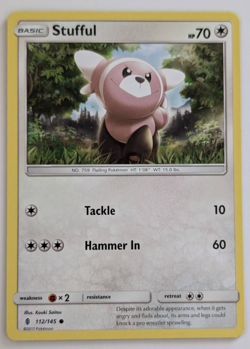 Stufful 112/145 - Pokemon TCG - SM Guardians Rising Common - Image 1