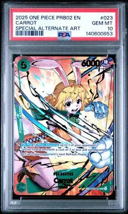 2025 ONE PIECE PRB02-PREM BOOSTER -ONE PIECE CARD THE BEST- VOL.2 CARROT PSA 10 - Image 1