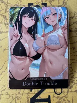 Yor & Lucy “Double Trouble” ACG Goddess Story Waifu Anime Custom Card - Image 1