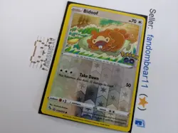 Bidoof Ditto OC Miscut Reverse Holo Peel card 059/078 SWSH Pokemon Go 2022 LP - Image 4