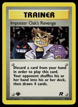 Pokemon Card - Imposter Oak's Revenge Team Rocket 76/82 Uncommon 1st Edition - Image 1