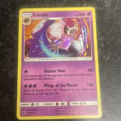 Pokemon Card Lunala Guardians Rising Holo Rare 61/145 Near Mint - Image 1