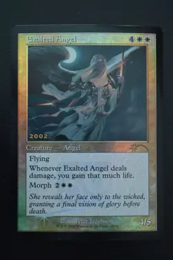 Magic The Gathering MTG EXALTED ANGEL FOIL 30th Anniversary Promos HP Damaged - Image 1
