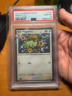 2024 POKEMON PAF EN-PALDEAN FATES SHINY RARE #197 PIDGEOTTO PSA 10 - Image 1