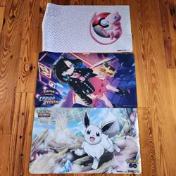 Pokemon TCG Lot Of 3 Playmats: Crown Zenith, Scarlet & Violet 151, Radiant Eevee - Image 1