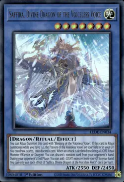 Saffira, Divine Dragon Of The Voiceless Voice - Ultra Rare LEDE-EN034 NM YuGiOh - Image 1