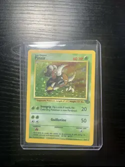 Pokemon TCG Pinsir Jungle Holo Card 9/64 Unlimited Rare, Vintage LP Condition - Image 1