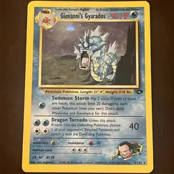 Pokemon Giovanni's Gyarados Gym Challenge 5/132 Holo Card LP - Image 1