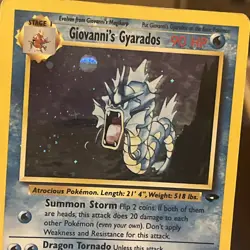 Pokemon Giovanni's Gyarados Gym Challenge 5/132 Holo Card LP - Image 2