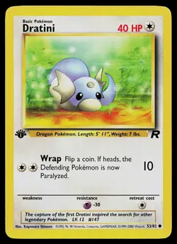 Pokemon Card - Dratini Team Rocket 53/82 Common 1st Edition - Image 1