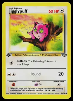 Pokemon Card - Jigglypuff Jungle 54/64 Common 1st Edition - Image 1